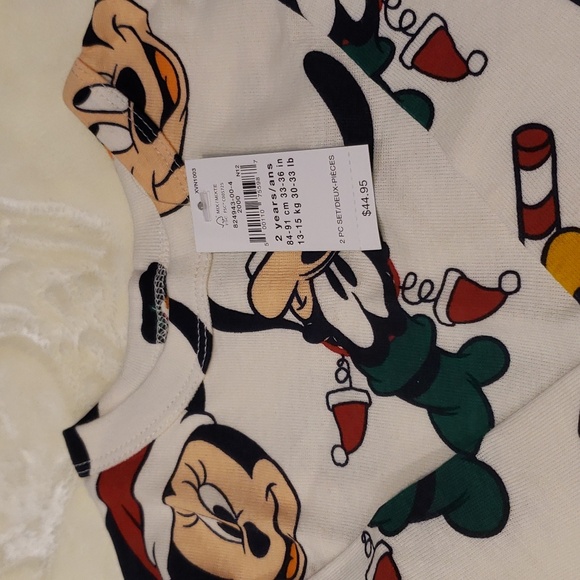 Disney Holiday PJs Organic Cotton Size 2 - Picture 4 of 7